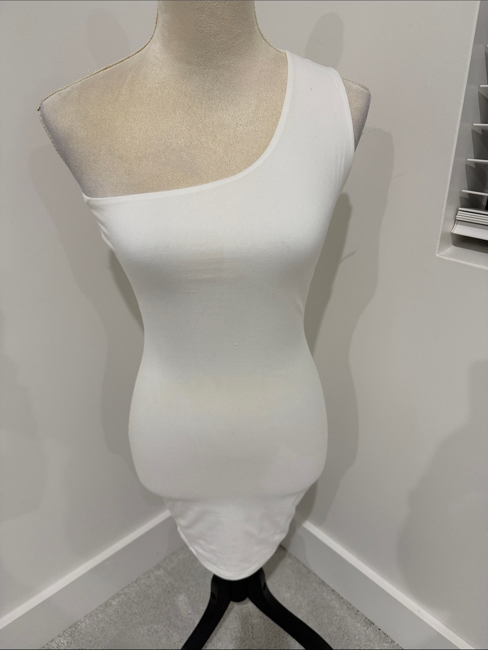 Hot Miami Styles One-Shoulder White Bodycon Dress